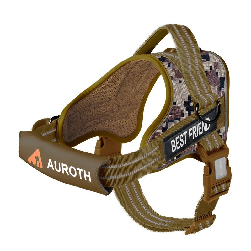 AUROTH No Pull Dog Harness - Soft Padded Service Vest, Reflective, Adjustable, Easy on & off - Great for Walking & Training, Suitable for Small, Medium & Large Dogs