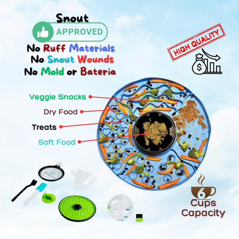 8-In-1 Multifunctional Interactive Dog Cat Slow Feeder Snuffle Mat Puzzle
