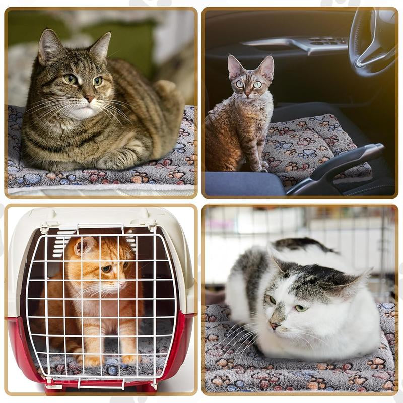 Self Warming Pet Bed, Rock the Fish to Sleep ，Small Self Heating Pet Crate Pad,Warm Fleece Pet Sleeping Mat， Thermal Extra Warm Mat Indoor & Outdoor, Double-Sided Warmth & Washable Self Warming Bed