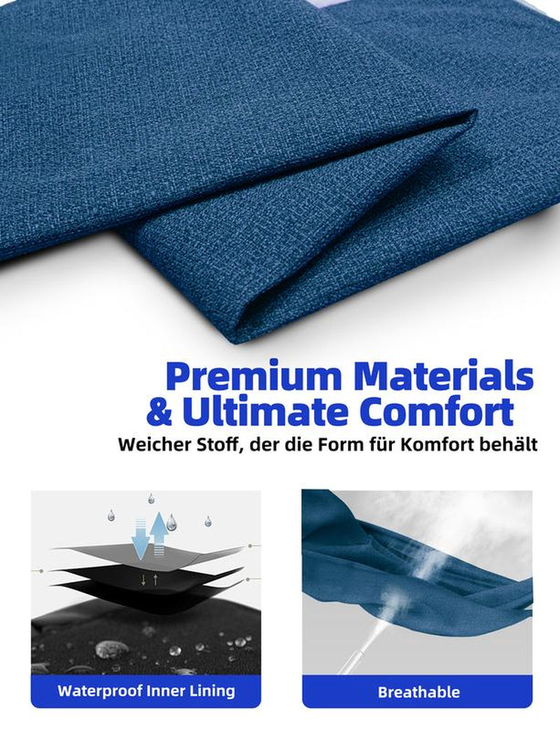 SYTOPIA Outdoor Dog Beds with Detachable Blanket, Waterproof, Orthopedic Dog Bed for Medium Dogs, Navy Blue & Includes Blanket Portable