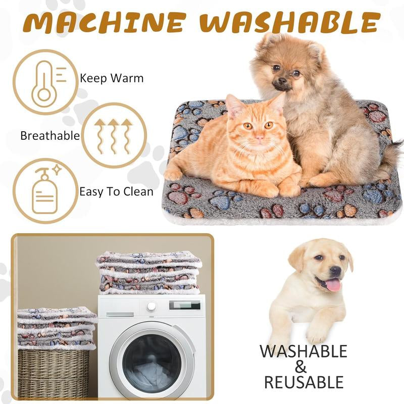 Self Warming Pet Bed, Rock the Fish to Sleep ，Small Self Heating Pet Crate Pad,Warm Fleece Pet Sleeping Mat， Thermal Extra Warm Mat Indoor & Outdoor, Double-Sided Warmth & Washable Self Warming Bed