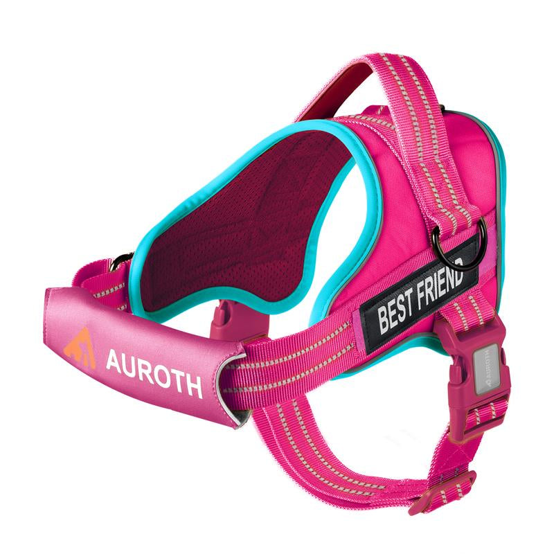 AUROTH No Pull Dog Harness - Soft Padded Service Vest, Reflective, Adjustable, Easy on & off - Great for Walking & Training, Suitable for Small, Medium & Large Dogs