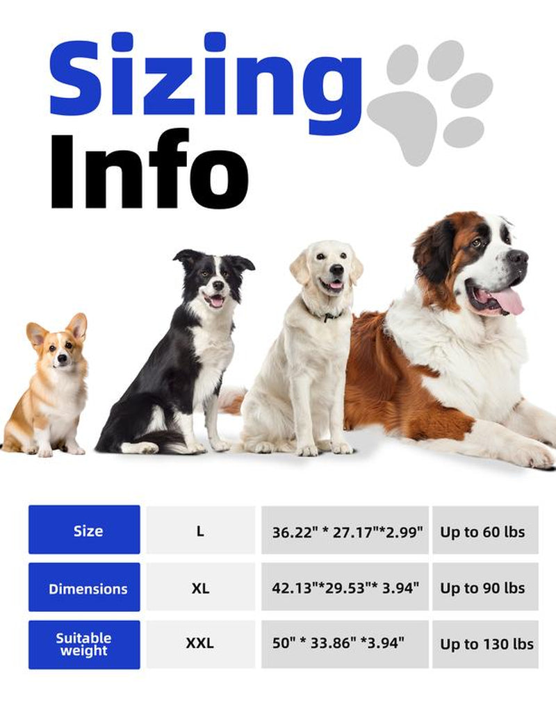 SYTOPIA Outdoor Dog Beds with Detachable Blanket, Waterproof, Orthopedic Dog Bed for Medium Dogs, Navy Blue & Includes Blanket Portable