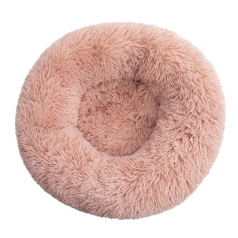 Calming Dog Bed Medium Size Dog - Donut Washable Pet Bed, Anti-Slip round Fluffy Plush Faux Fur Cat Bed