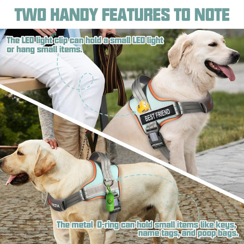 AUROTH No Pull Dog Harness - Soft Padded Service Vest, Reflective, Adjustable, Easy on & off - Great for Walking & Training, Suitable for Small, Medium & Large Dogs