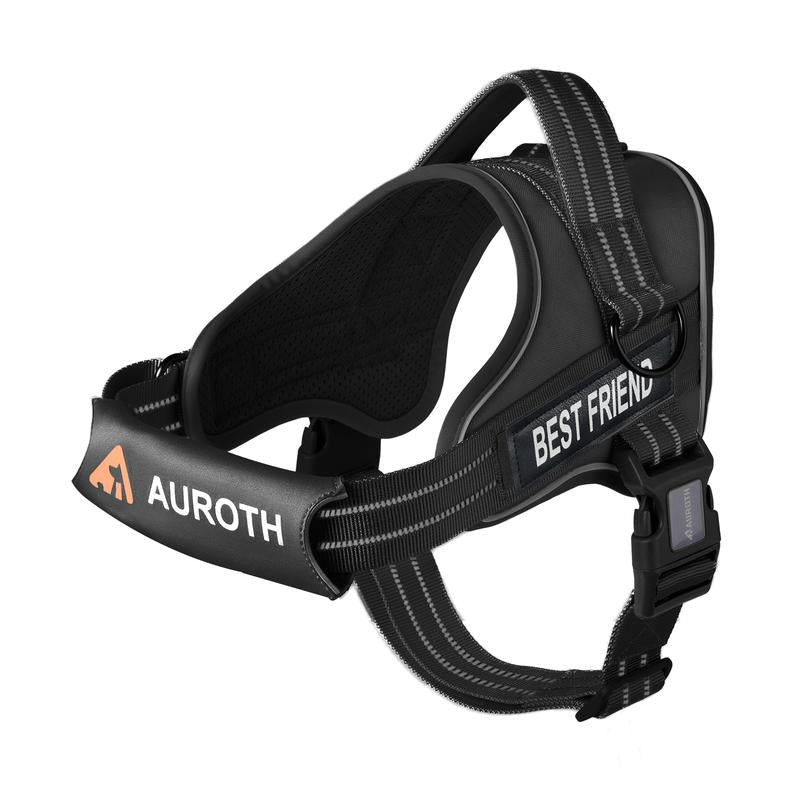 AUROTH No Pull Dog Harness - Soft Padded Service Vest, Reflective, Adjustable, Easy on & off - Great for Walking & Training, Suitable for Small, Medium & Large Dogs